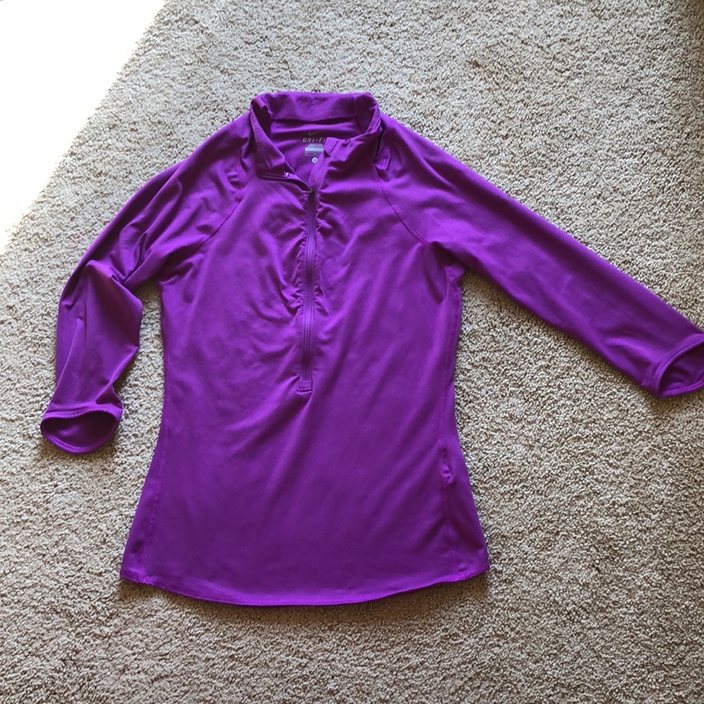 Nike Dri Fit women's 3/4 zip pullover S
